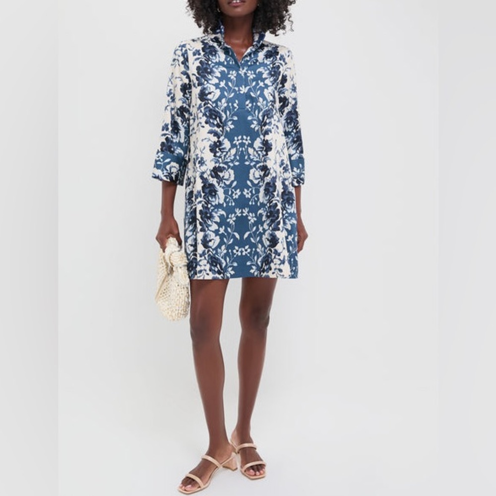 TUCKERNUCK Indigo Reflection Stretch Cotton Megan Dress - Picture 2 of 10